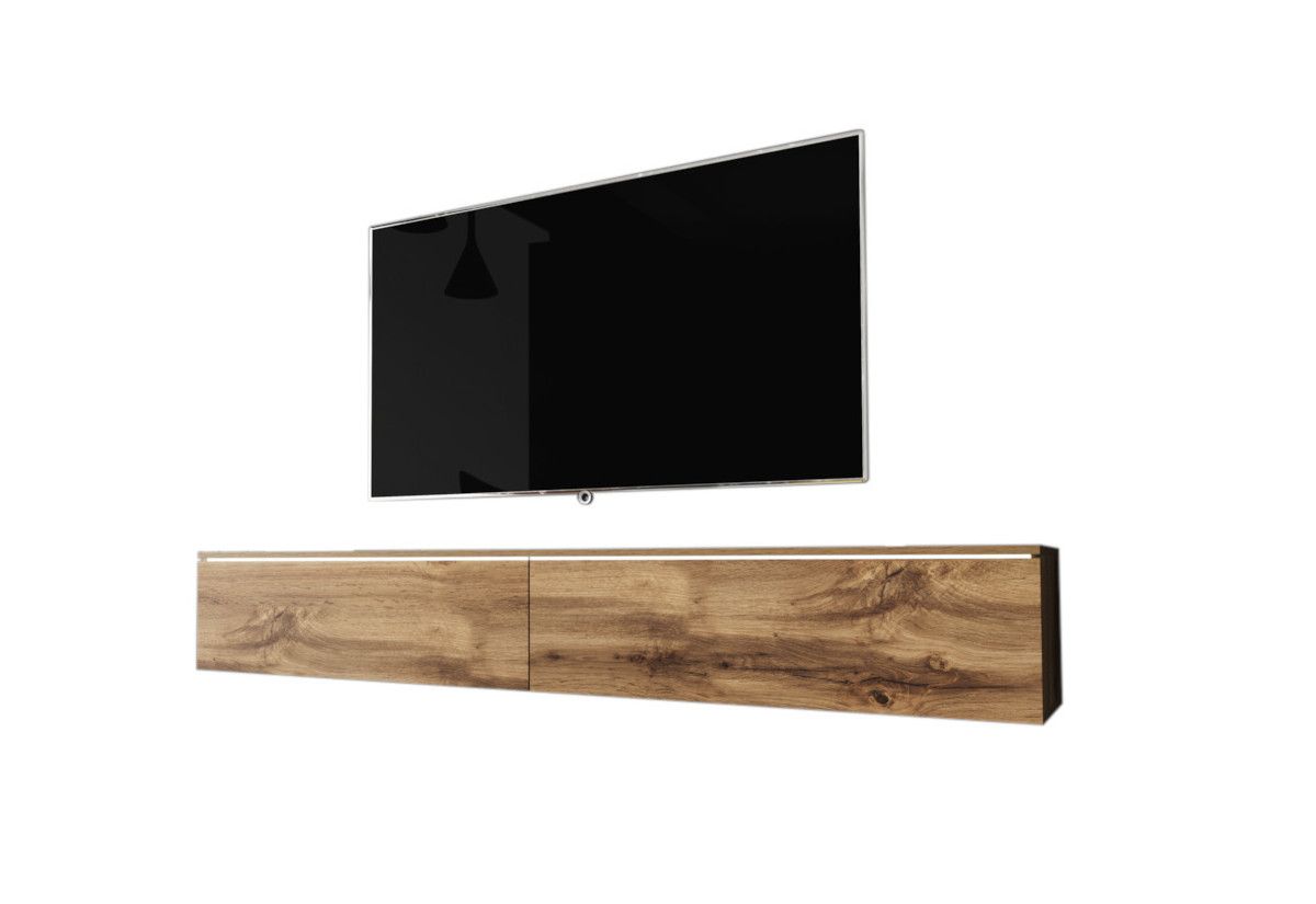 Expedo TV stolík MENDES D 180, 180x30x32, dub wotan + LED