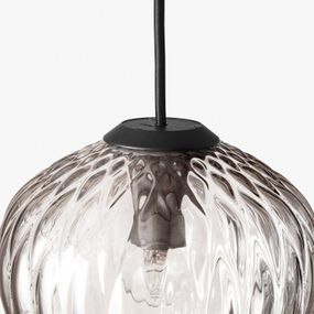 &Tradition Blown SW4 závesná lampa strieborno-číra, Obývacia izba / jedáleň, sklo, E14, 40W, K: 23cm