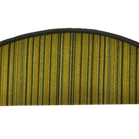 Vopi koberce Nášľapy na schody zelená Carnaby polkruh - 24x65 půlkruh (rozměr včetně ohybu)