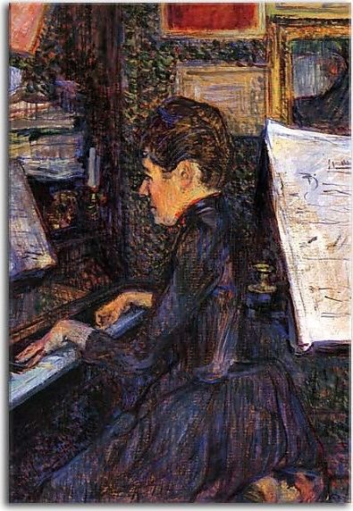 Mademoiselle Marie Dihau Playing the Piano Obraz  zs16858