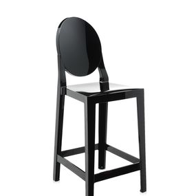 Kartell - Barová stolička One More nízka, čierna