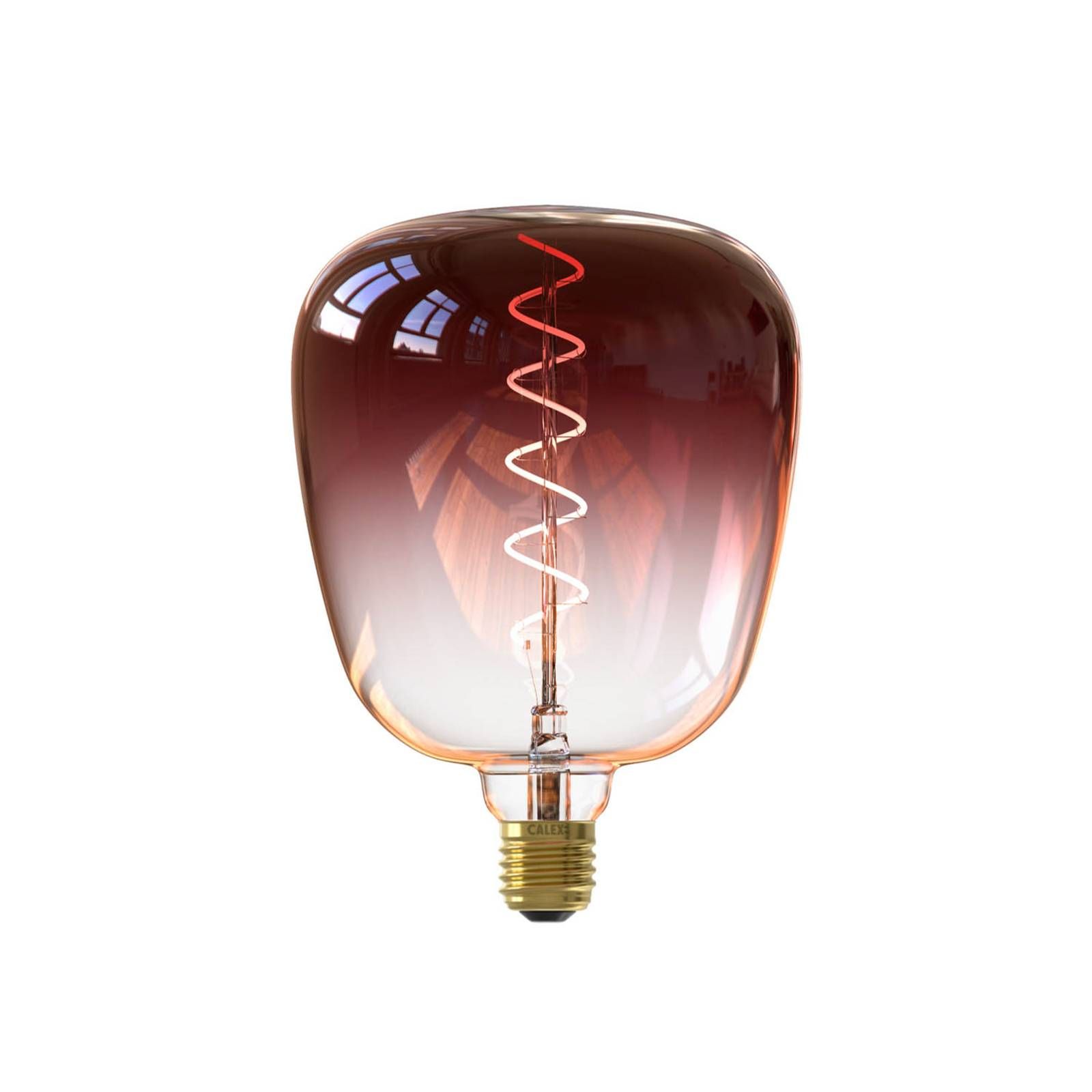 Calex Kiruna LED žiarovka E27 5W filament gaštan, sklo, E27, 5W, P: 20 cm