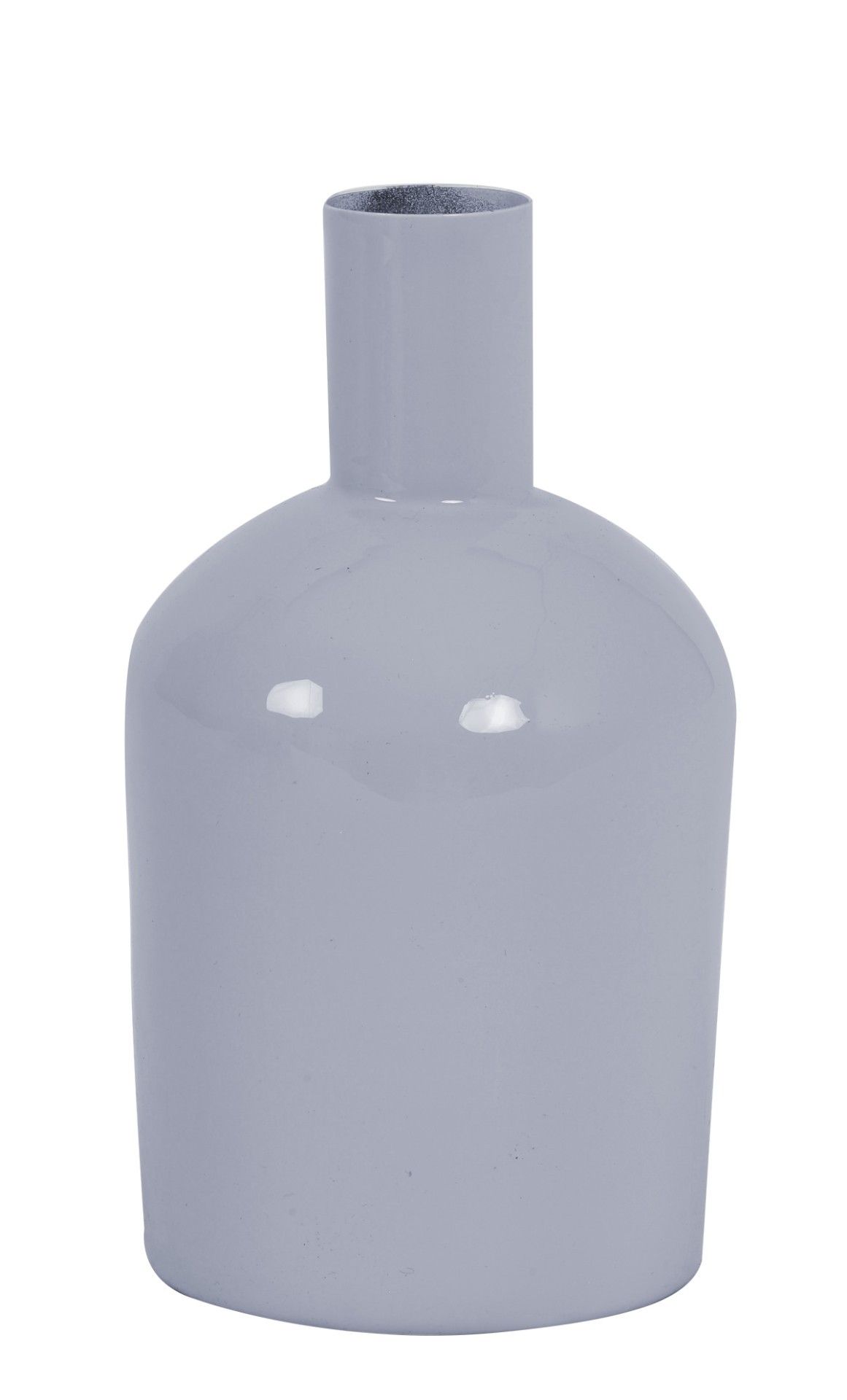 Malá kovová váza MERIDO light blue, výška 20 cm