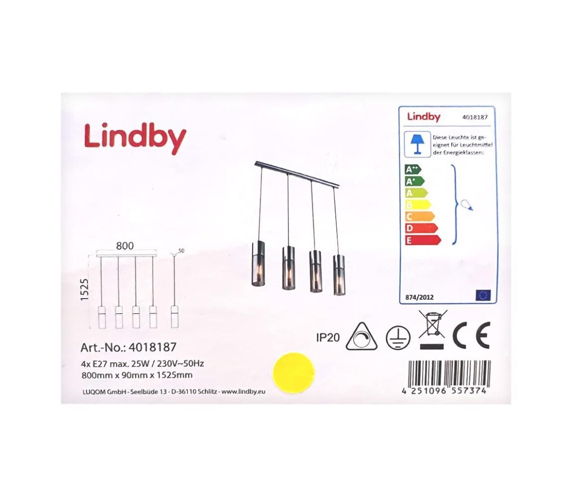 Lindby - Luster na lanku ELEEN 4xE27/25W/230V