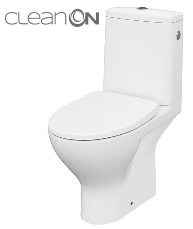 CERSANIT - WC KOMBI MODUO 43 674 010 3/5 CLEAN ON, SEDADLO SLIM WRAM DUROPLAST-SOFT CLOSE K116-036