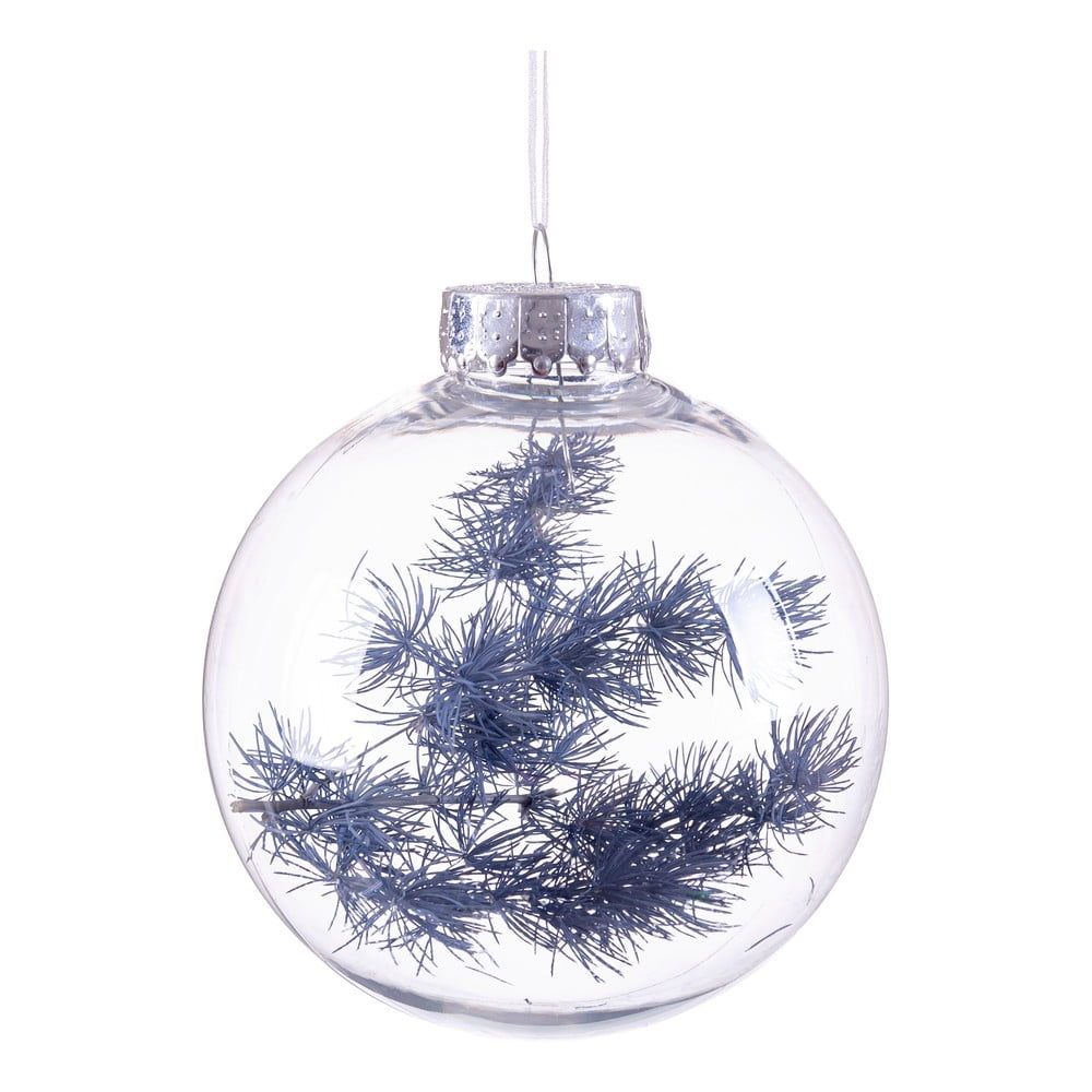 Vianočná ozdoba s tmavě modrými detailmi Unimasa, ø 8 cm