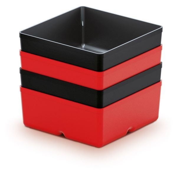 Set 4 plastových boxov na náradie Unite box 11x11x11, 2 cm čierny
