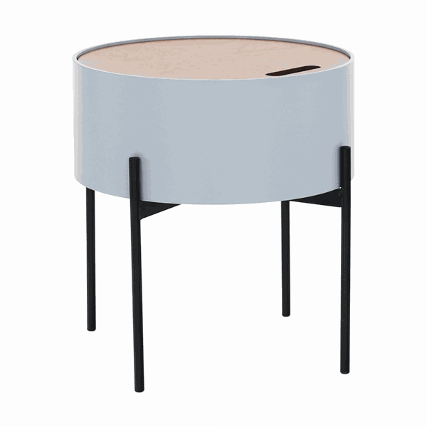 Príručný stolík, sivá/prírodná/čierna, MOSAI