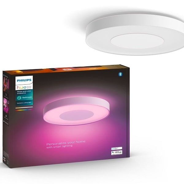 Philips Hue 41168/31 / P9 LED kúpeľňové stropné svietidlo Xamento L 1x52,5W | 3700lm | 2200-6500K | RGB - stmievateľné, Bluetooth, White and color Ambiance, biela