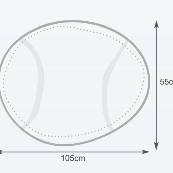 Sedací vak tenisová lopta 335L TiaHome - krémová