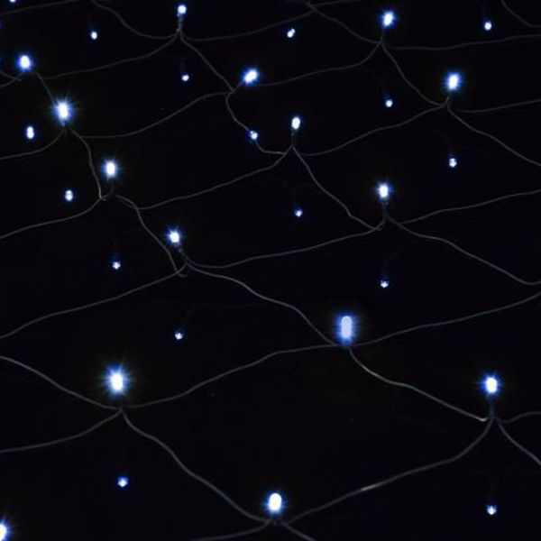 Nexos 39401 Vianočné osvetlenie - LED svetelná sieť 2 x 2 m - studená biela 160 diód