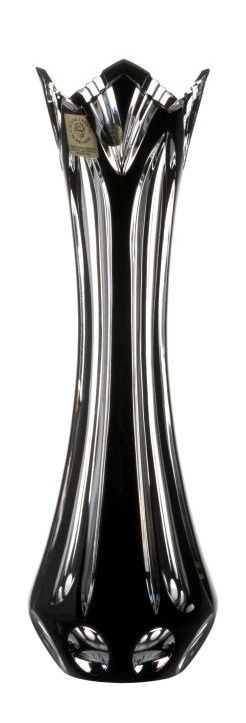 Krištáľová váza Lotos I, farba čierna, výška 255 mm