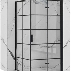 REA/S - Sprchovací kút Moliere dvere / stena 90x80 BLACK MOLDS090080B