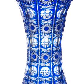 Krištáľová váza Petra, farba modrá, výška 305 mm