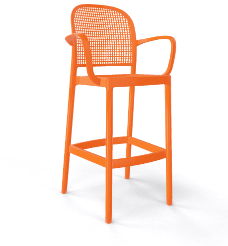 GABER - Barová stolička PANAMA B - vysoká, oranžová