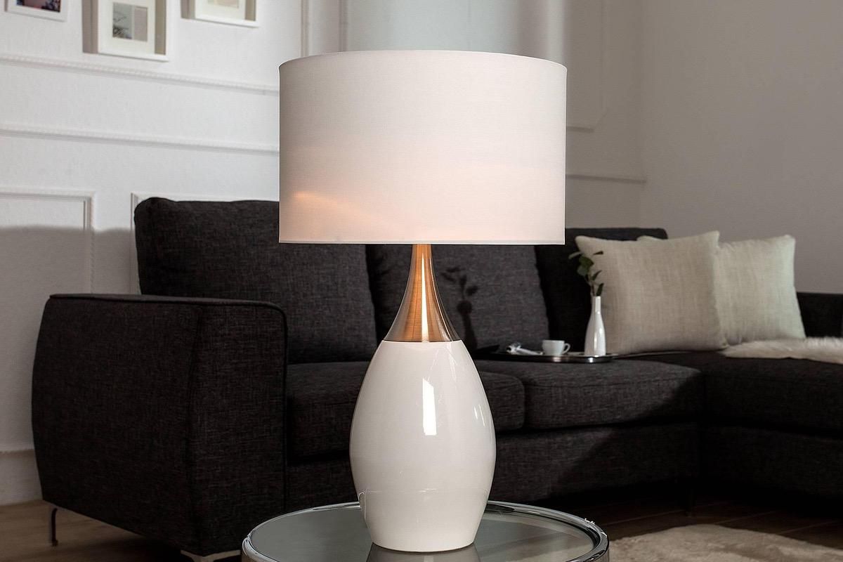 LuxD 18131 Stolná lampa Aaria 60 cm biela