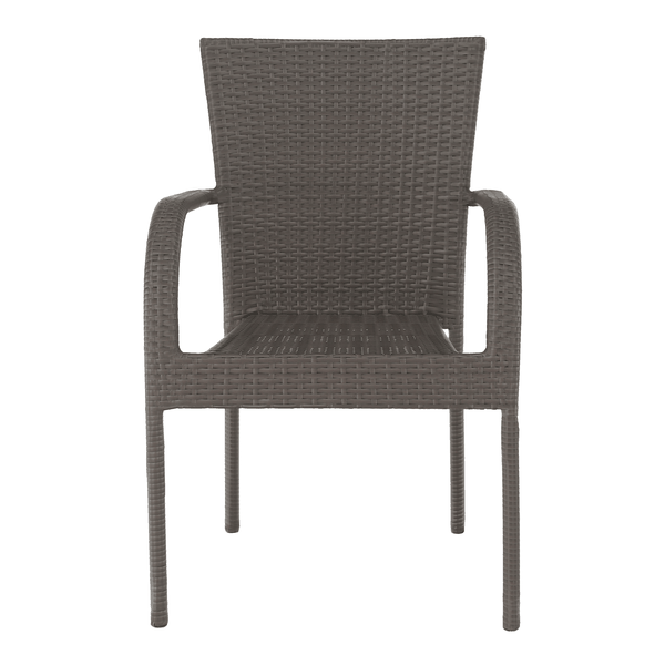 Záhradná stohovateľná stolička, sivá, LAKIA