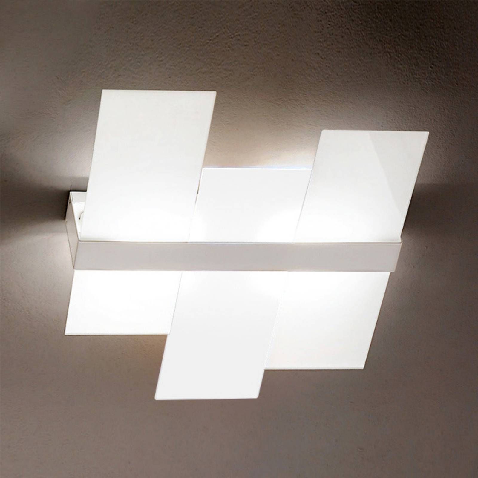 Linea Light Stropné svietidlo Triad 62 cm biele, Obývacia izba / jedáleň, sklo, kov, E27, 52W, P: 62 cm, L: 51.7 cm, K: 11cm