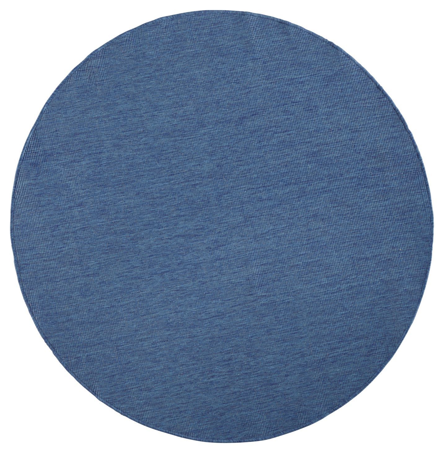 NORTHRUGS - Hanse Home koberce Kusový koberec Twin-Wendeteppiche 103100 blau creme kruh - 200x200 (priemer) kruh cm