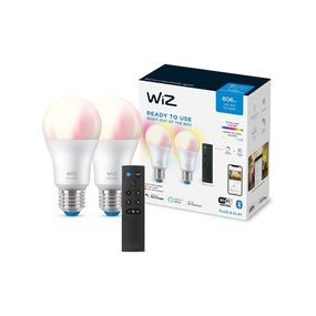 SADA 2x LED RGBW Stmievateľná žiarovka A60 E27/8,5W/230V 2200-6500K Wi-Fi+DO - WiZ