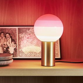 Marset MARSET Dipping Light stolová lampa ružová/mosadz, Obývacia izba / jedáleň, sklo, kov, 2.2W, K: 22.2cm