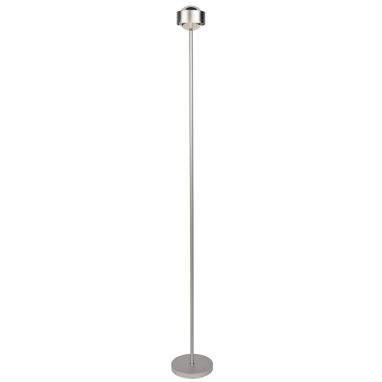 Top Light Stojaca lampa Puk Eye, chróm matná, Obývacia izba / jedáleň, kov, sklo, G9, 33W, K: 132cm