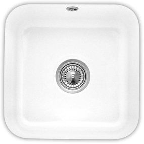 VILLEROY & BOCH VILLEROY & BOCH - Keramický drez Cisterna 50 White alpin podstavný 445 x 445 bez excentra 670301R1