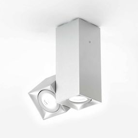 Milan Iluminación Dau bodové stropné svietidlo 2-pl. hliník, Obývacia izba / jedáleň, hliník, GU10, 8W, P: 16.2 cm, L: 8 cm, K: 20.4cm