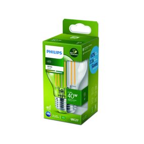 Philips LED žiarovka E27 2, 5W 3000K filament 485lm, sklo, E27, 2.5W, Energialuokka: A, P: 10.6 cm