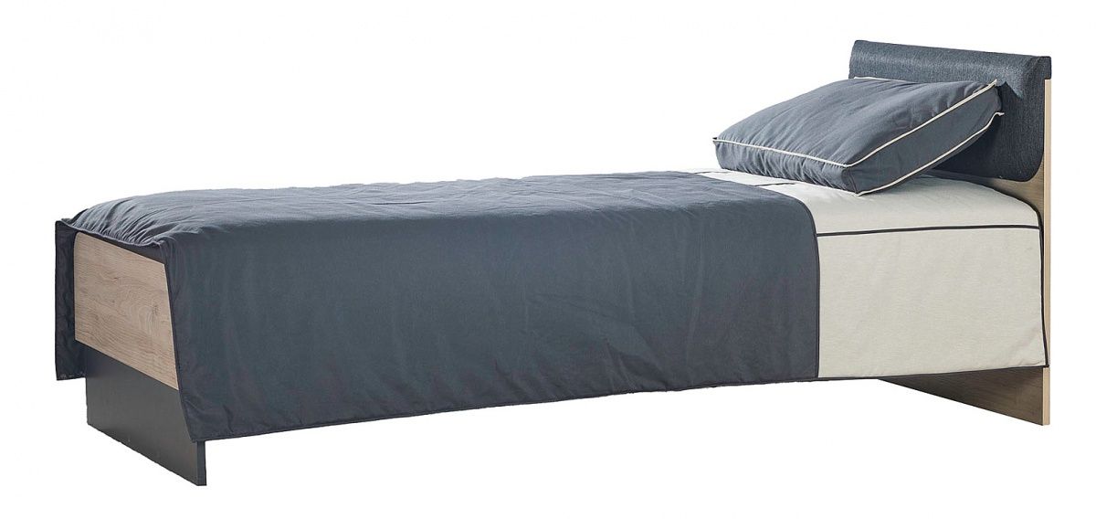 Študentská posteľ 90x200 colin - dub kestína/šedá