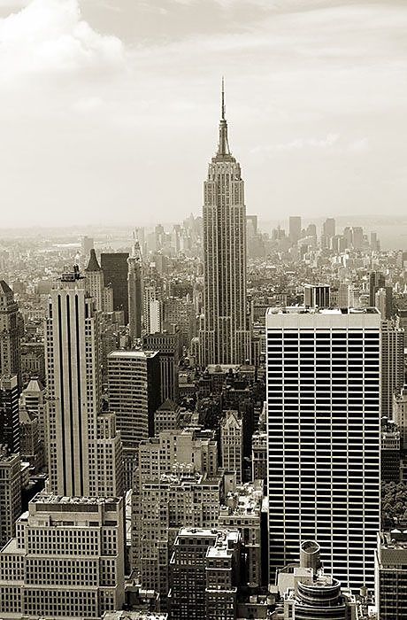 Manhattan panorama - sepia - fototapeta FS0303