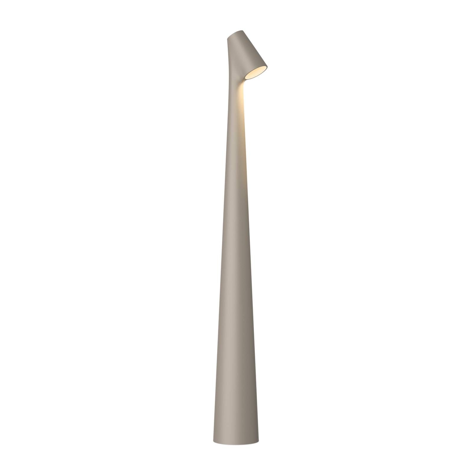 Vibia Africa stolová LED lampa 45 cm tmavá béžová, Obývacia izba / jedáleň, hliník, polykarbonát, 4.5W, L: 5 cm, K: 45cm