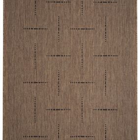 Devos koberce Kusový koberec FLOORLUX Coffee / Black 20008 Spoltex – na von aj na doma - 160x230 cm