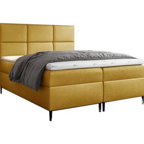 Expedo Čalúnená posteľ boxspring GRETA + topper, 140x200, fancy 48