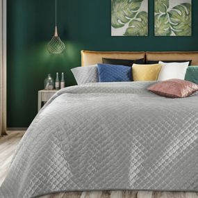 DomTextilu Jednofarebný krásny prešívaný prehoz na posteľ v sivej farbe Šírka: 230 cm | Dĺžka: 260 cm 15290-201059