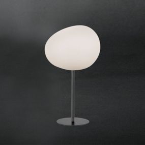 Foscarini Gregg grande alta stolová lampa, grafit, Obývacia izba / jedáleň, sklo ručne fúkané, kov, E27, 57W, K: 84cm