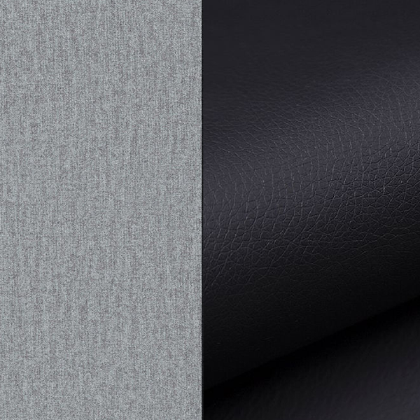 Rohová sedačka s rozkladom a úložným priestorom Almero L - svetlosivá (Monolith 84) / čierna (Soft 1