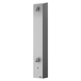 Sanela - Nerezový sprchový panel s integrovaným piezo ovládaním a zmiešavacou batériou, 6 V