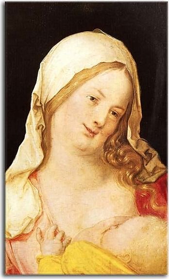 Virgin Suckling the Child Reprodukcia Albrecht Dürer zs16620