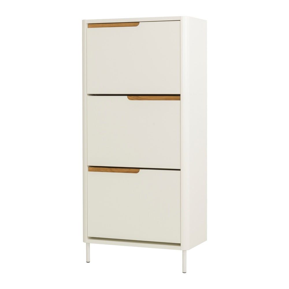 Biela skrinka na topánky Tenzo Switch, 62 x 131 cm