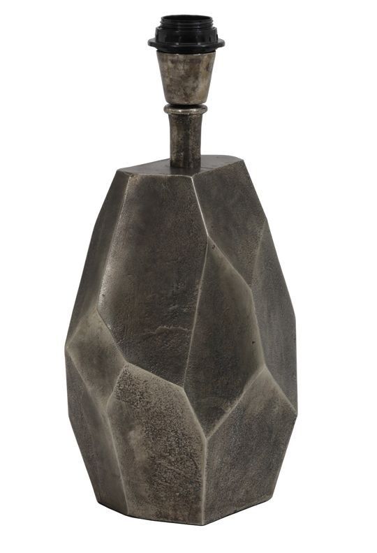 Granitová antik kovová základňa k lampe Camy pearl - 18 * 15 * 35cm / E27