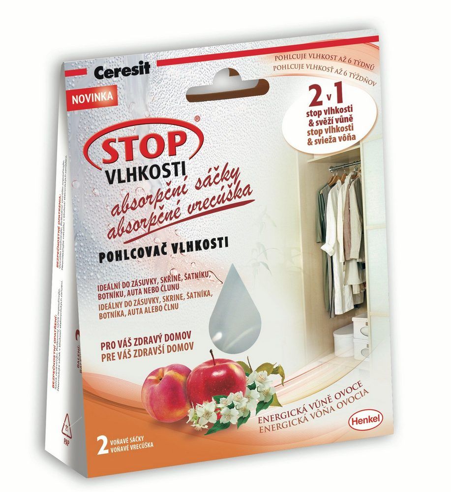 HENKEL CERESIT STOP VLHKOSTI ABSORPCNE VRECUSKA ENERG. OVOCIE 2X50 G