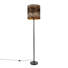 Stojacia lampa čierny odtieň leopardie prevedenie 40 cm - Simplo