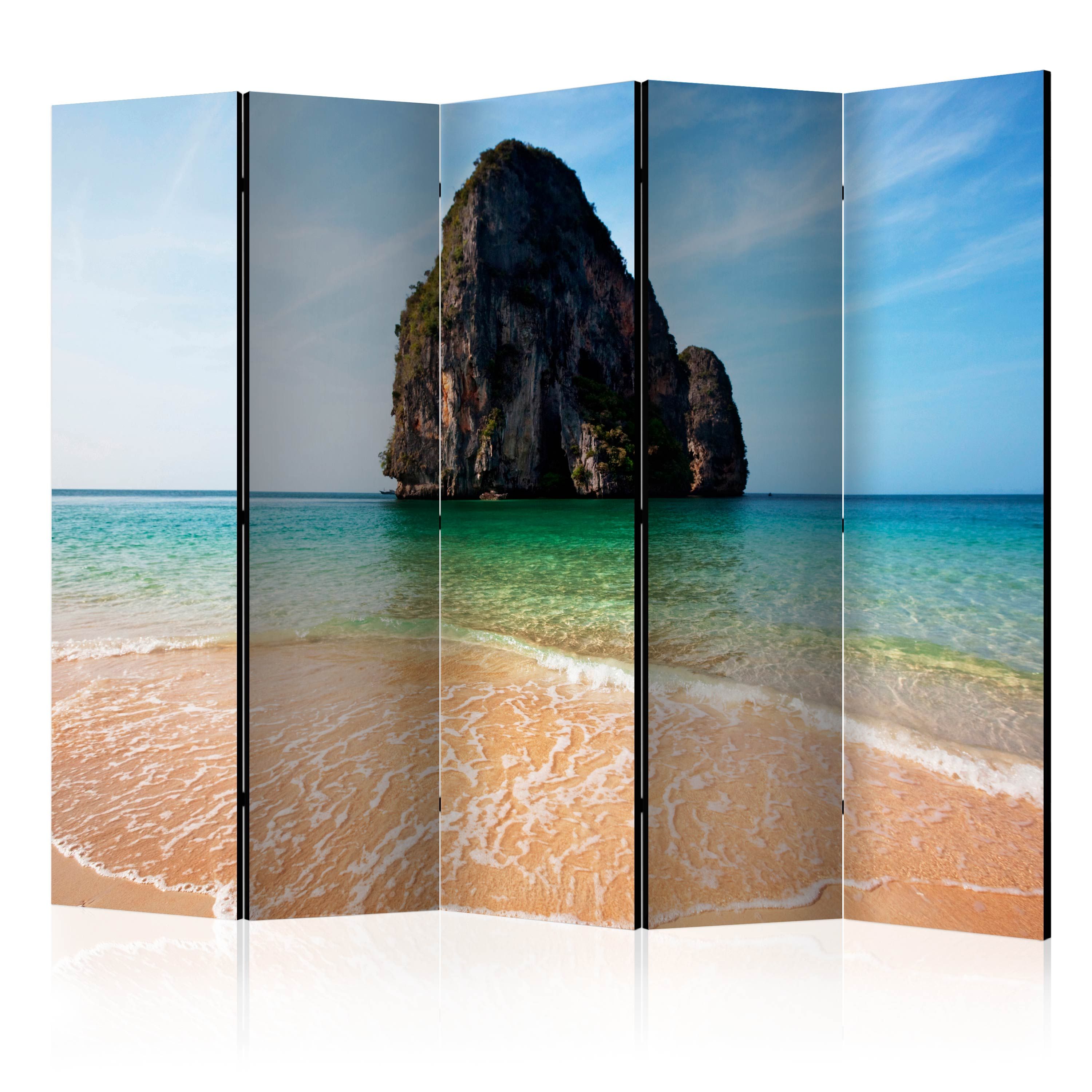 Artgeist Paraván - Rock formation by shoreline, Andaman Sea, Thailand [Room Dividers]