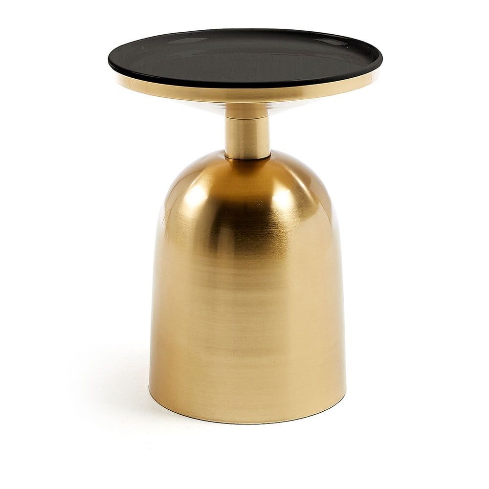 Odkladací stolík v zlatej farbe Kave Home Physic, ø 37 cm