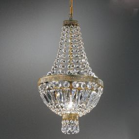 Kögl Krištáľová závesná lampa CUPOLA, Obývacia izba / jedáleň, kov, sklenený krištáľ, 60W, K: 55cm