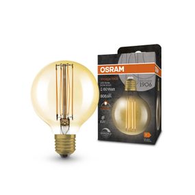 OSRAM Osram Vintage 1906 E27 8, 8W LED G80 822 dim zlatá, sklo, E27, 8.8W, Energialuokka: F, P: 12 cm