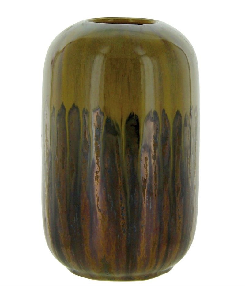 Keramická váza EZE (M), brown-ocher