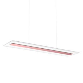 Linea Light Závesné LED Antille, sklo, obdĺžnikové, medené, Obývacia izba / jedáleň, sklo, železo, 45W, P: 95 cm, L: 25 cm