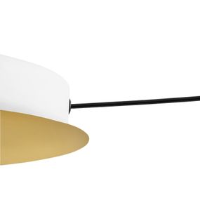 LEDS-C4 Veneto LED závesné svietidlo, 5-pl., zlatá, Obývacia izba / jedáleň, akryl, hliník, oceľ, 25W